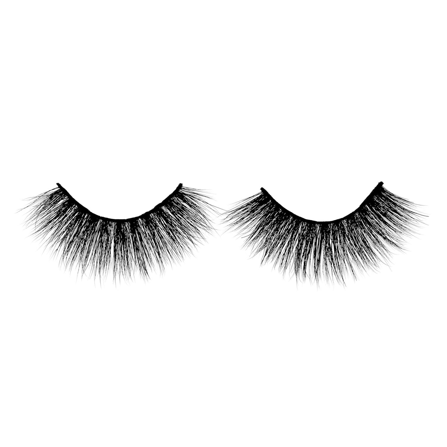 3D Mink Eyelashes - A11. Long Thick Wispy Lashes Front View - Dramatic Eyelashes