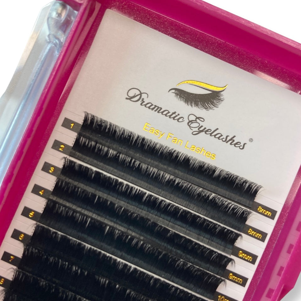 Easy Fan Volume Lashes (Flowering), Single Length (8-15mm) 16 Row