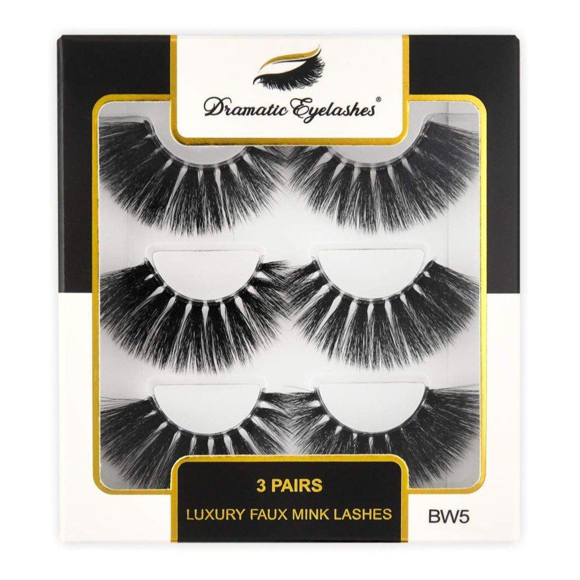 BW5: Multipack (3 Pairs) 3D Luxury Faux Mink Dramatic Eyelashes-Dramatic Eyelashes