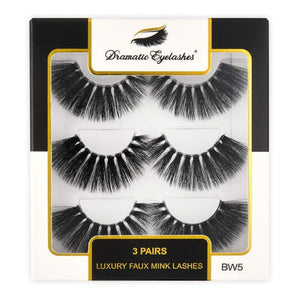 BW5: Multipack (3 Pairs) 3D Luxury Faux Mink Dramatic Eyelashes-Dramatic Eyelashes
